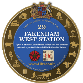 Fakenham West Station Plaque
